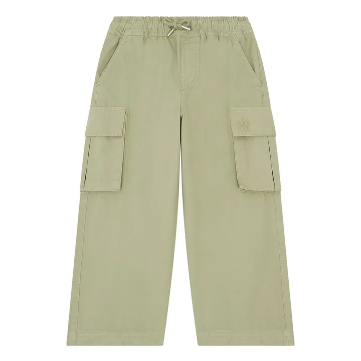 Hundred Pieces Pantalon Cargo Taille Élastiquée | Vert kaki clair