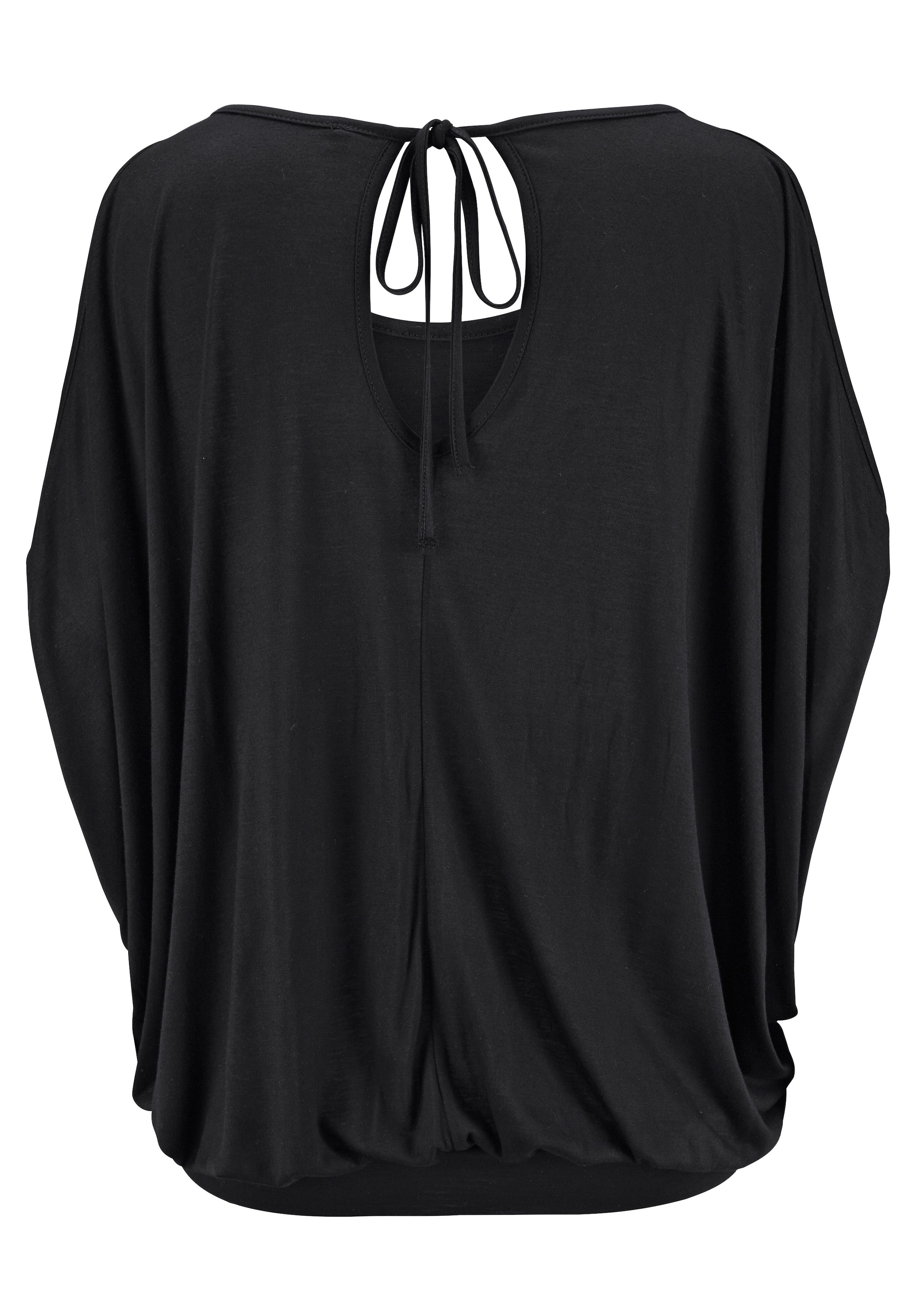 LASCANA Strandshirt mit Schulterschlitzen, Kurzarmshirt, Longshirt, schulterfrei