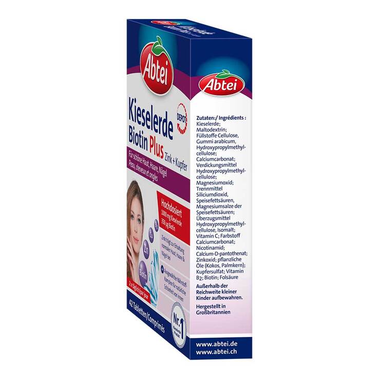 Abtei Kieselerde Biotin Plus Tabletten, 42 St