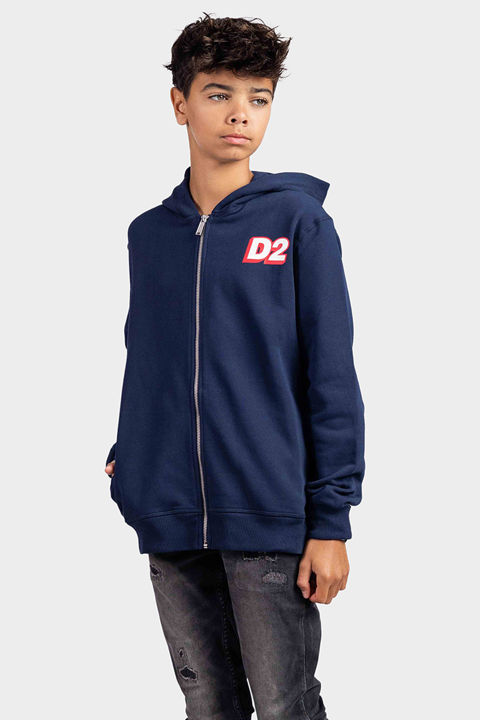 Dsquared2 Relax Felpa Vest Kids Donkerblauw