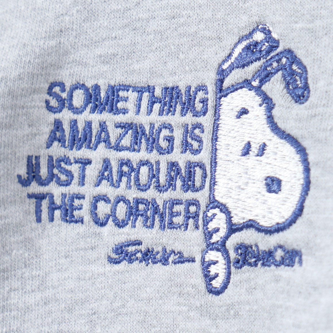 Jonas Nielsen Peanuts Sweatshirt im Troyer-Style hellgrau
