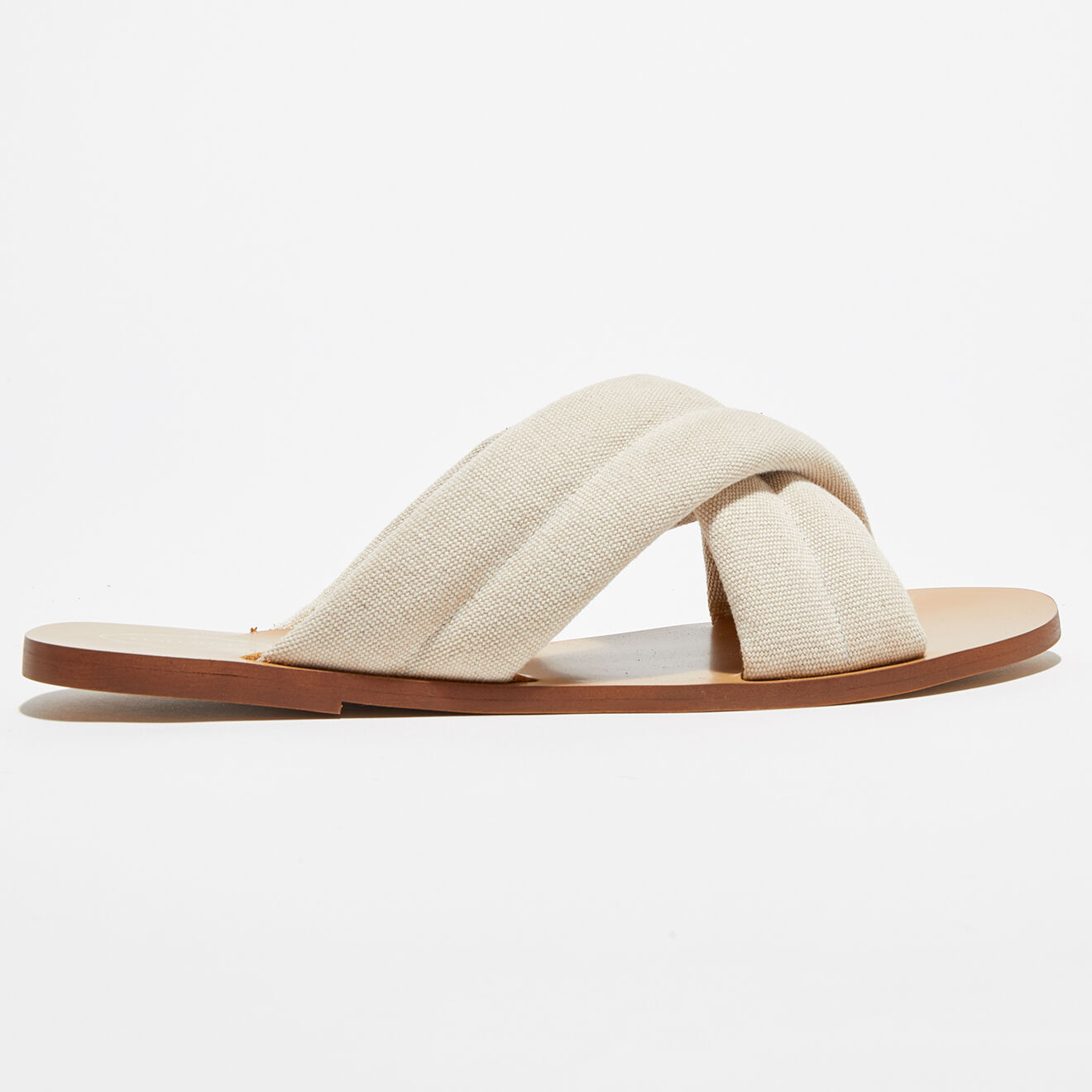 Apologie Mules en Tissu June naturel/blanc