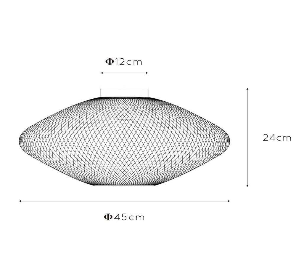 Lucide Mesh plafondlamp 45cm 1x E27 goud mat