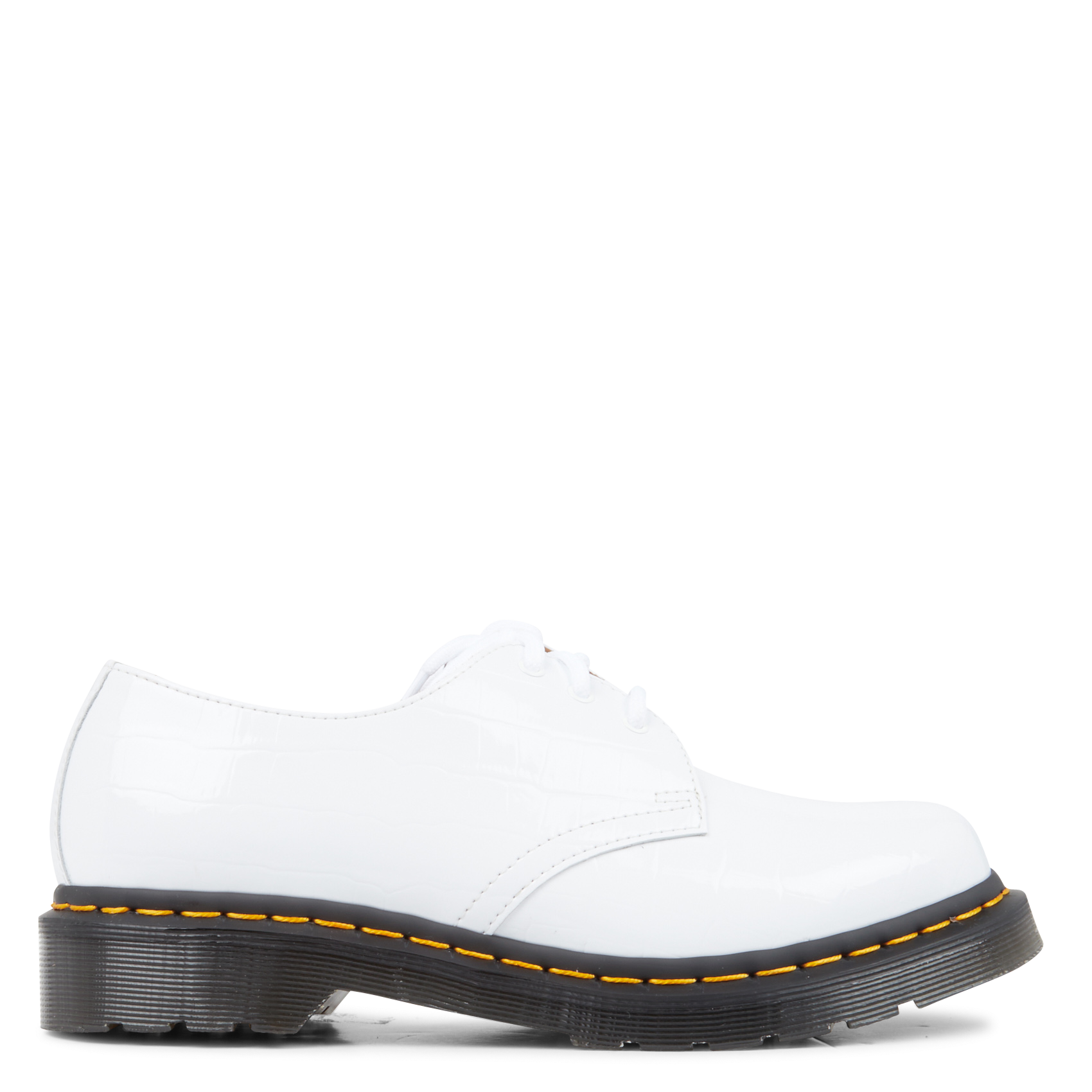 1461 - Chaussures en cuir vernis effet croco | Blanc