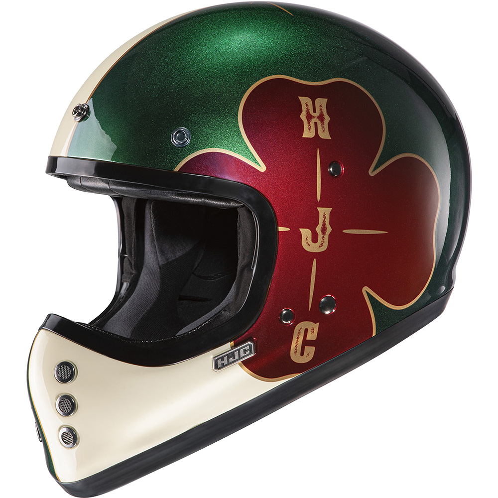 HJC - Casque V60 Ofera MC4 / Vert / Rouge / Blanc / Or