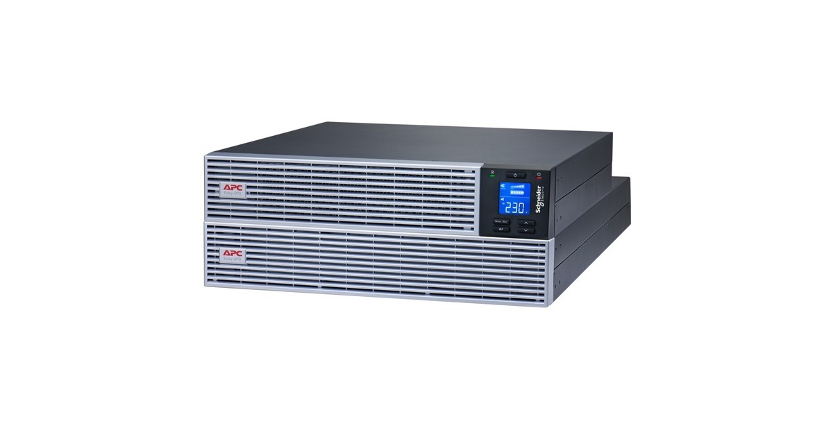 APCEasy-UPS On-Line SRVL2KRILRK Noodstroomvoeding - Li-ion ups  (Zwart/zilver, 6x C13, Rack/tower convertible, extendable runtime, 2000VA)