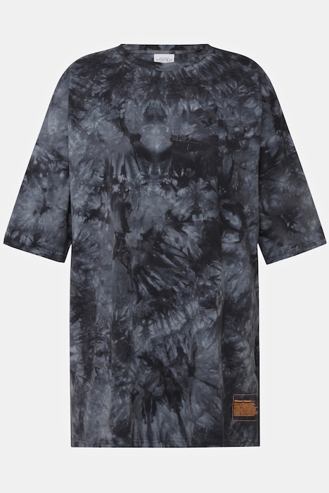Oversize-Shirt, Batik-Print, Rundhals, Halbarm, Unisex