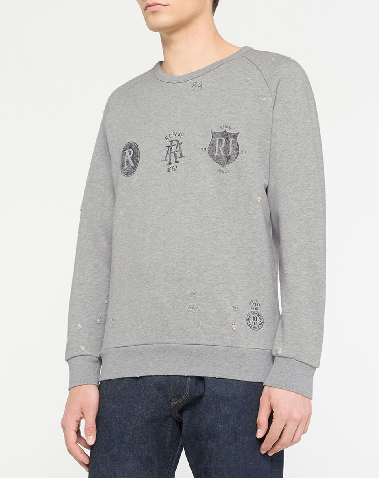 Replay Sweat Cn Destroy gris