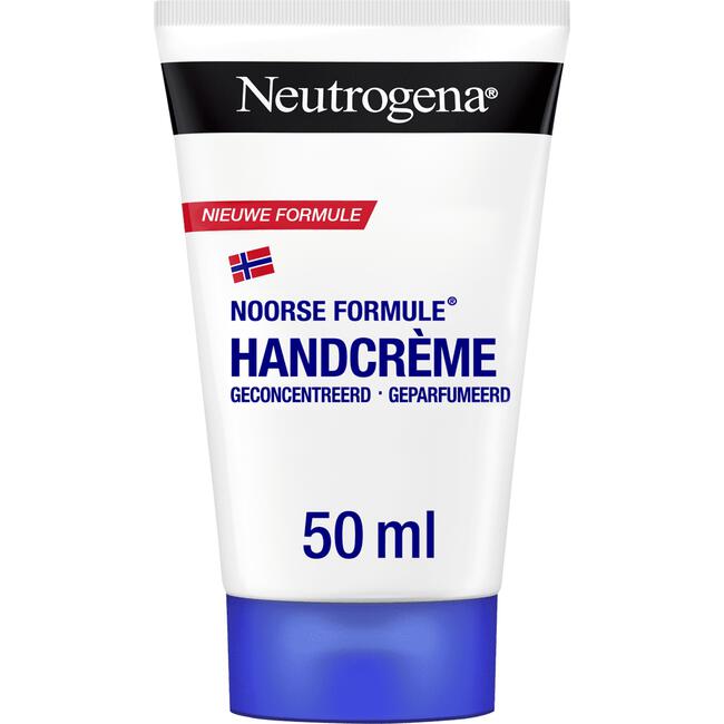 Neutrogena® handcrème geparfumeerd, Noorse formule, voedende en beschermende vochtinbrengende crème voor droge en beschadigde handen, 1 x 50 ml
