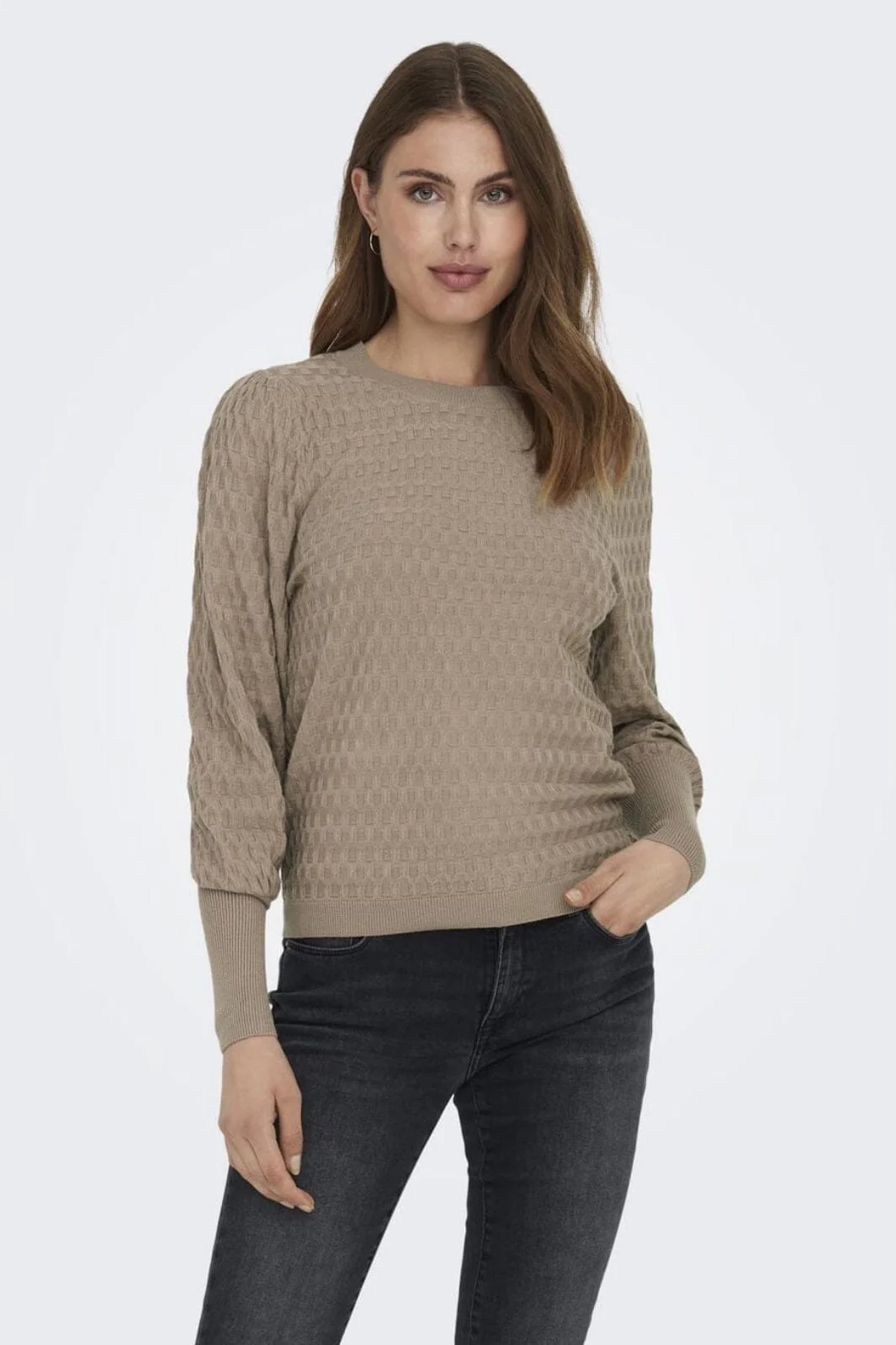 Only Onlfaye Life L/S Pullover Knt 4314190 silver mink