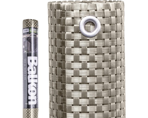Balkonoverkapping videx rotan 75 x 300 cm platina