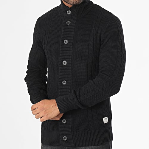 Cardigan Cogrid Cable Noir