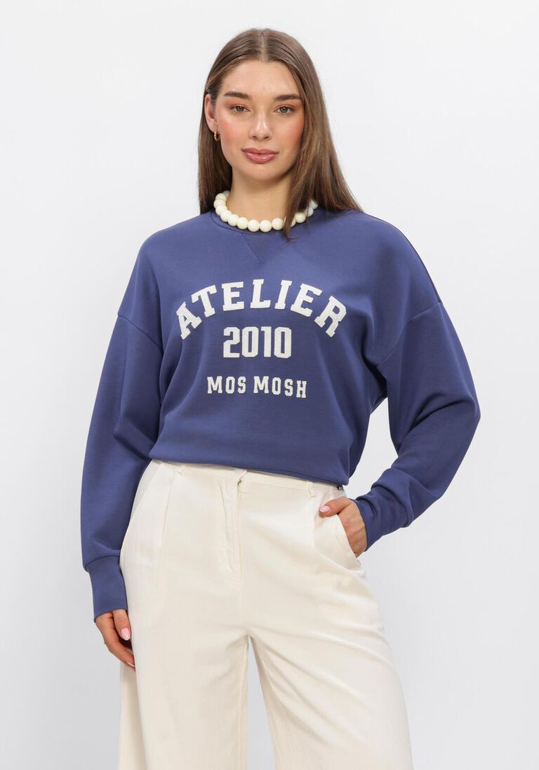 blauwe mos mosh sweater mmnima o-ls  sweatshirt