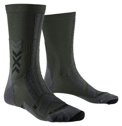 Chaussettes X-Socks Hike Discover Crew Vert Noir