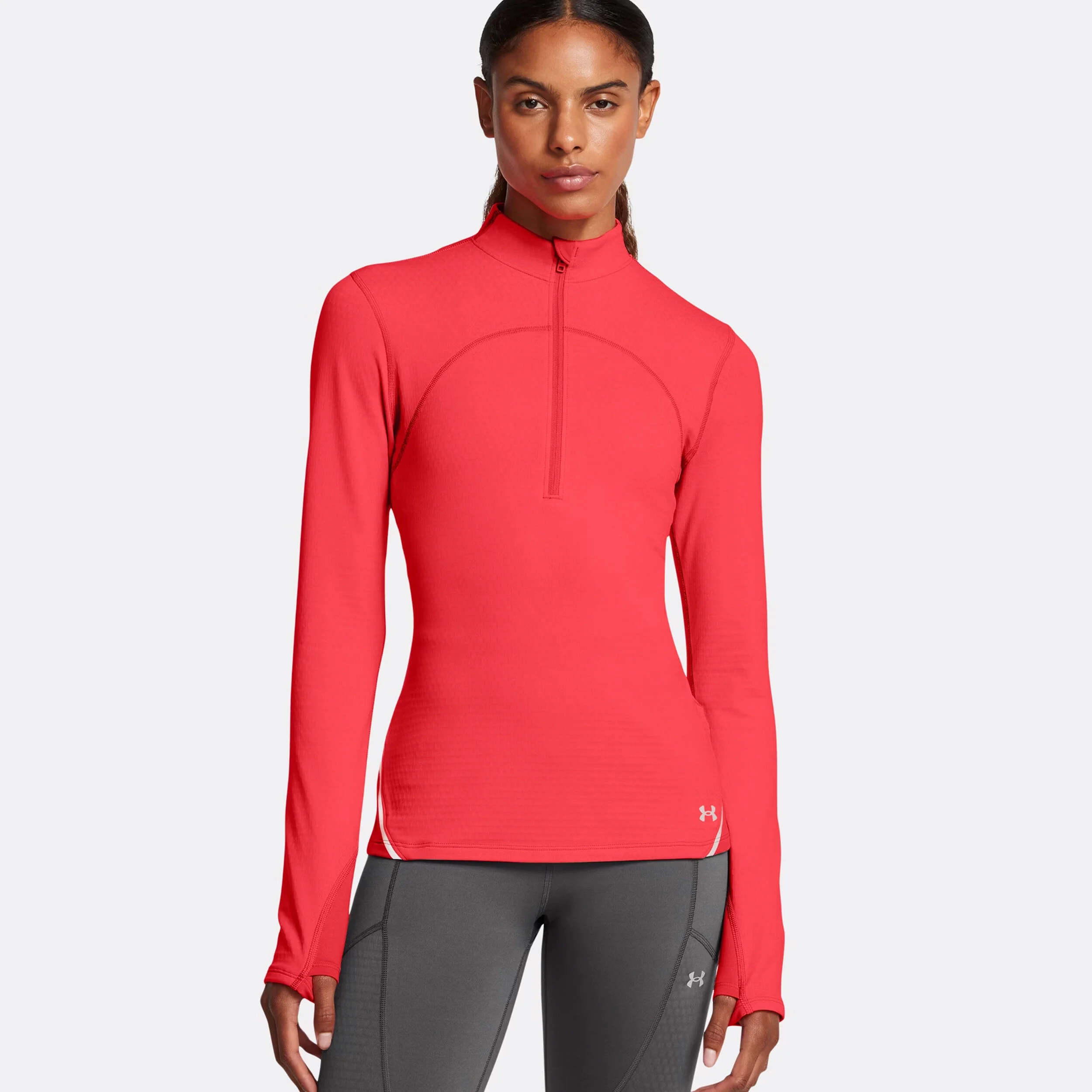 Under Armour Vanish CW 1/2 Zip Haut Manches Longues Femmes - Rouge