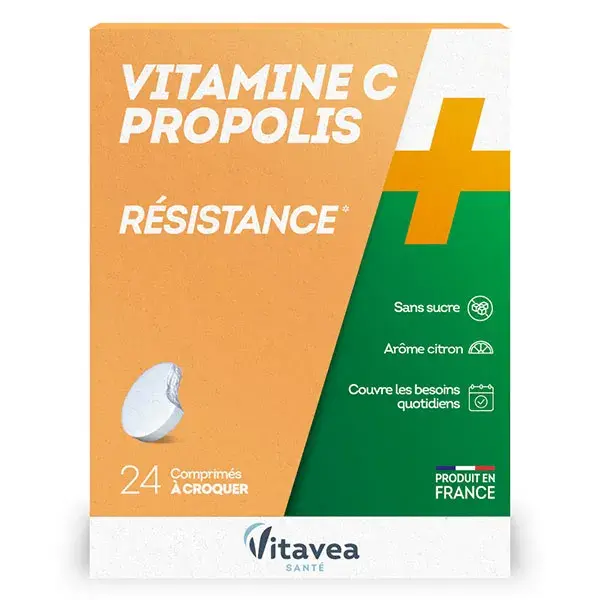 Vitavea Vitamina C + Própolis Resistência 24 comprimidos mastigáveis