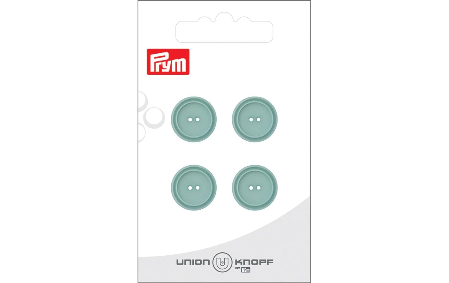 Knöpfe Polyester 15 mm, 4 Stück, TürkisPoly-Knopf mit zwei Löchern