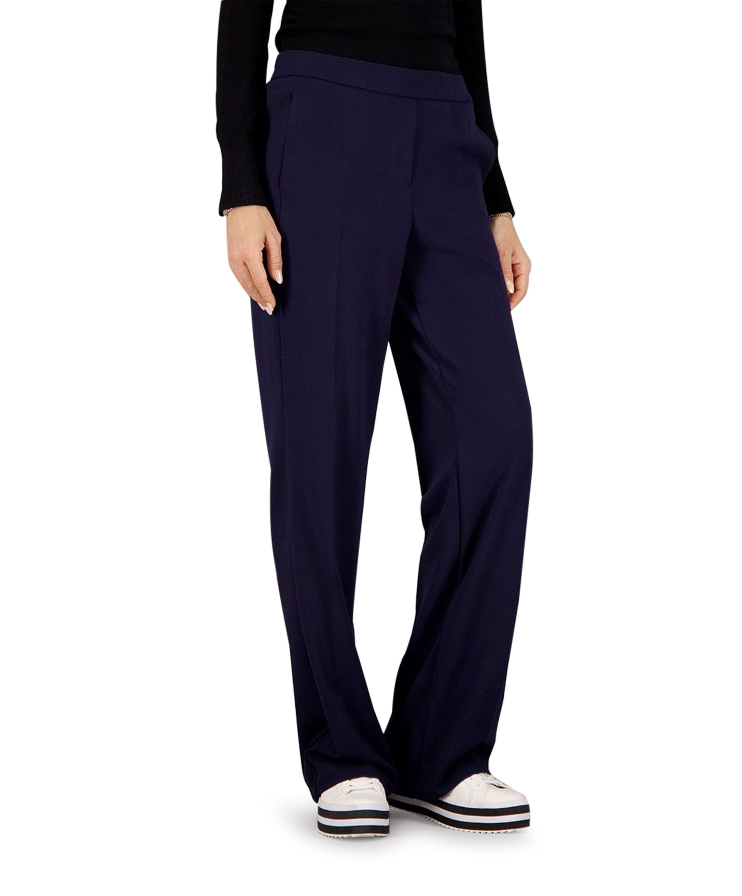 Gardeur Wide leg Feminine broek blauw