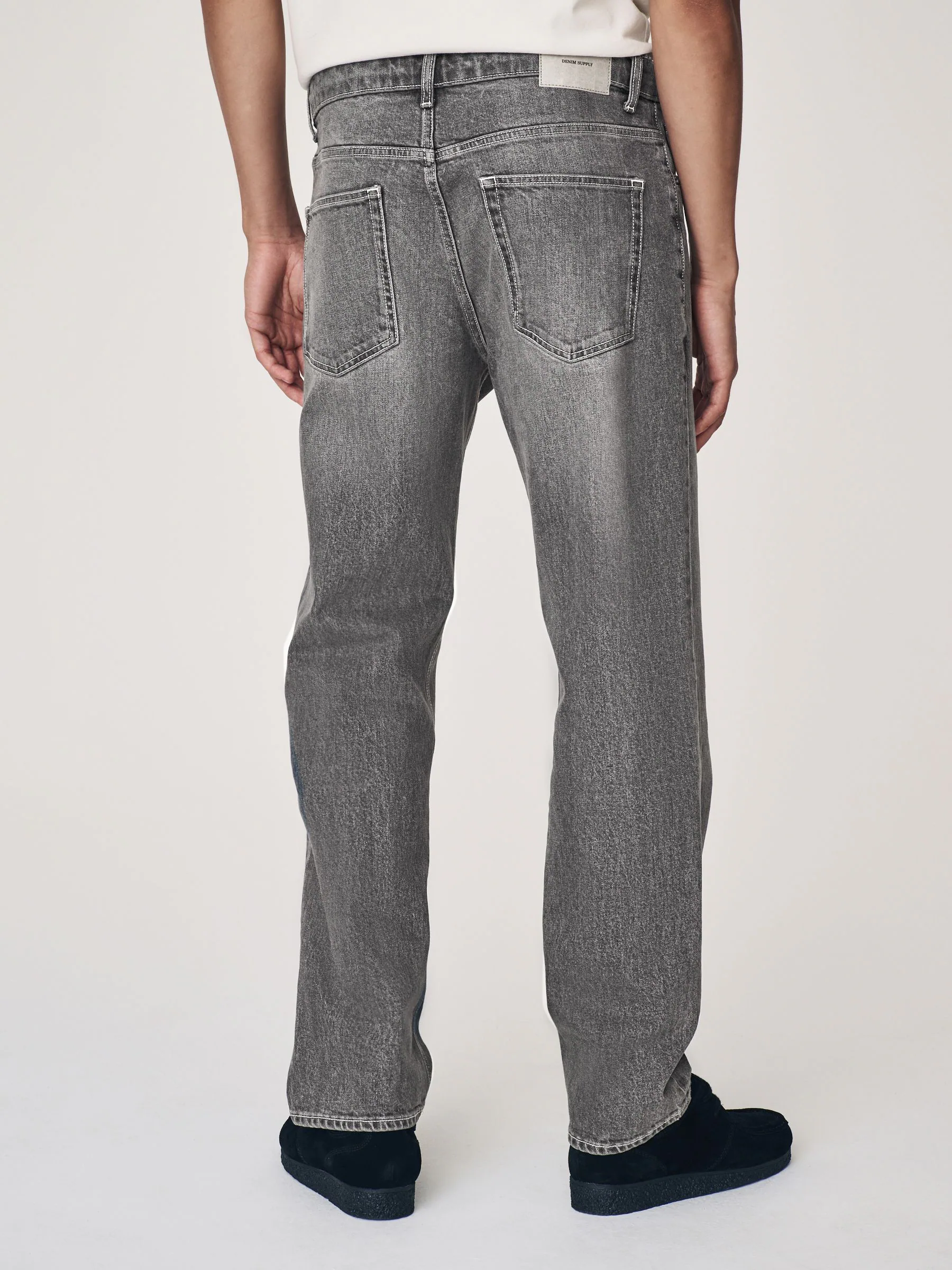 Grijs - Straight fit - Vintage wash denim jeans