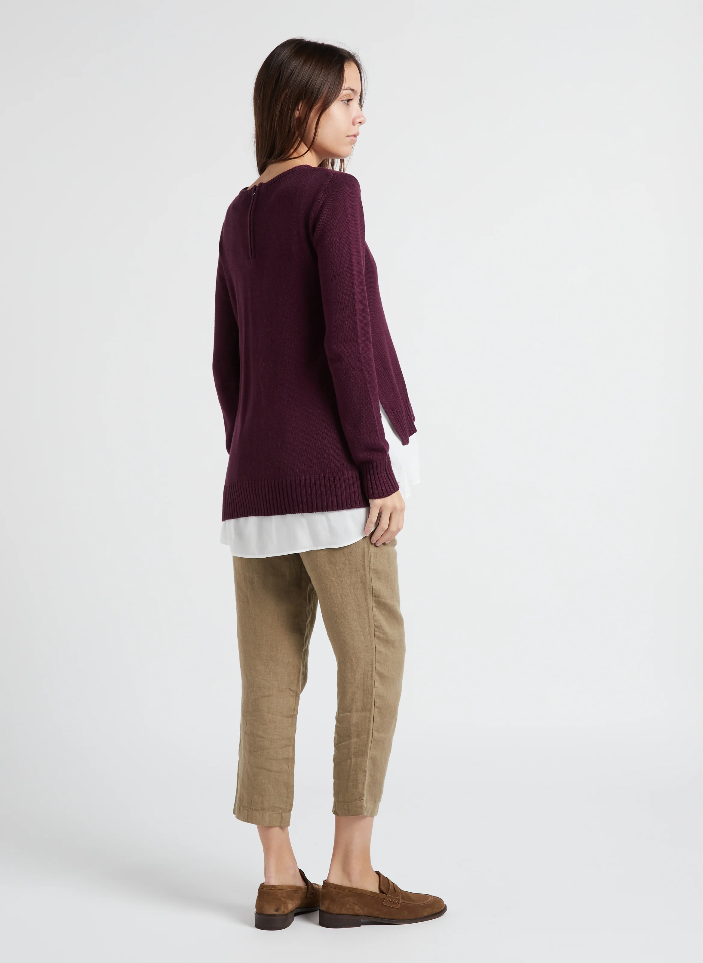 KEISHA - Pull grossesse et allaitement 2 en 1 | Rouge