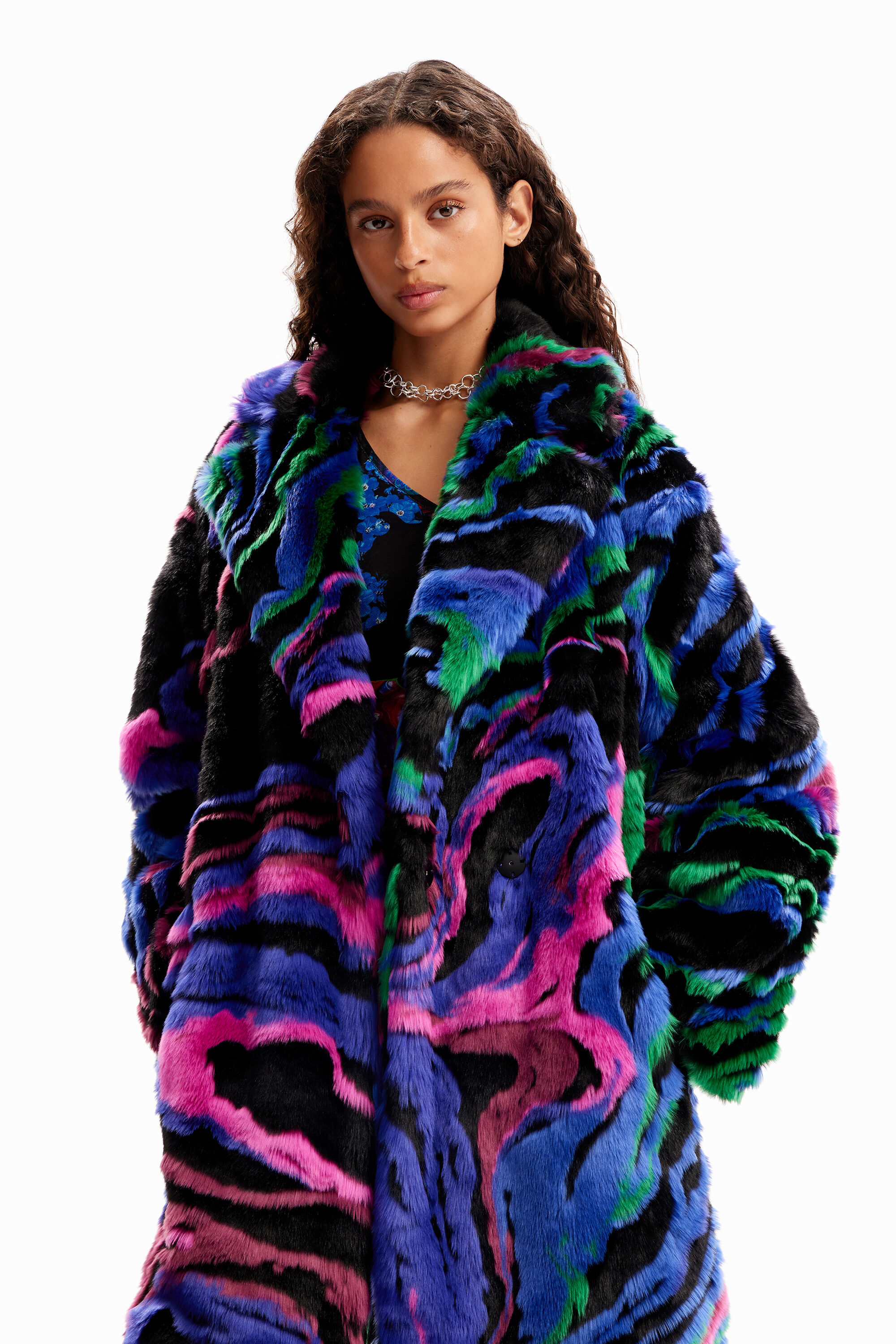 Manteau effet fourrure M. Christian Lacroix