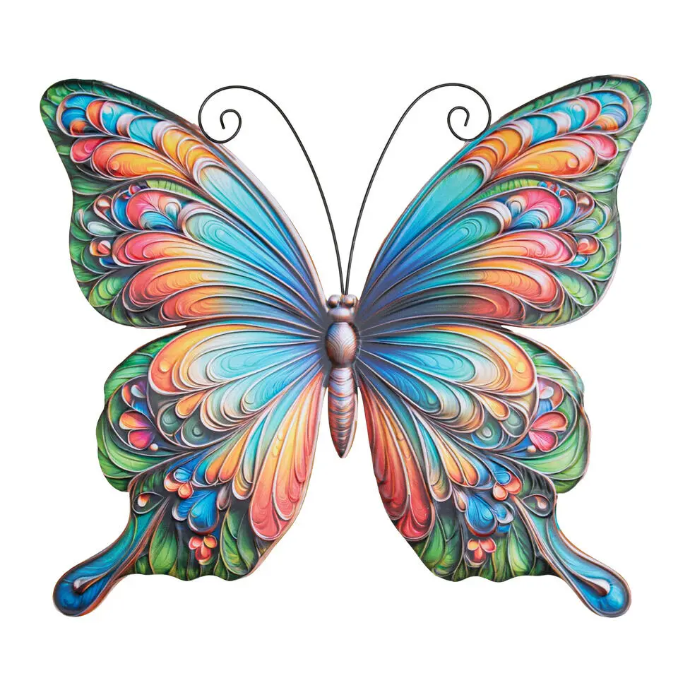 Anna's Collection Tuindecoratie vlinder - 17 x 18 cm - metaal