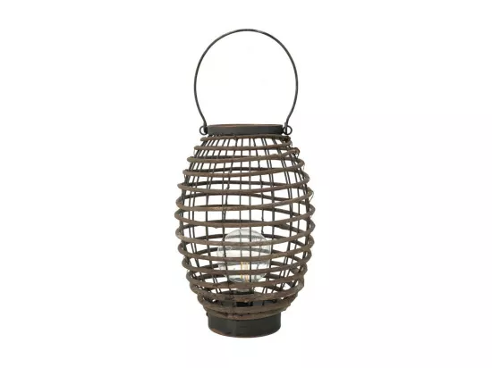 Lanterne extérieur jardin à poser ancienne bois marron 34cm