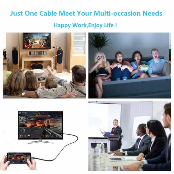 INF USB-C til HDMI-kabel 4K - 2 meter