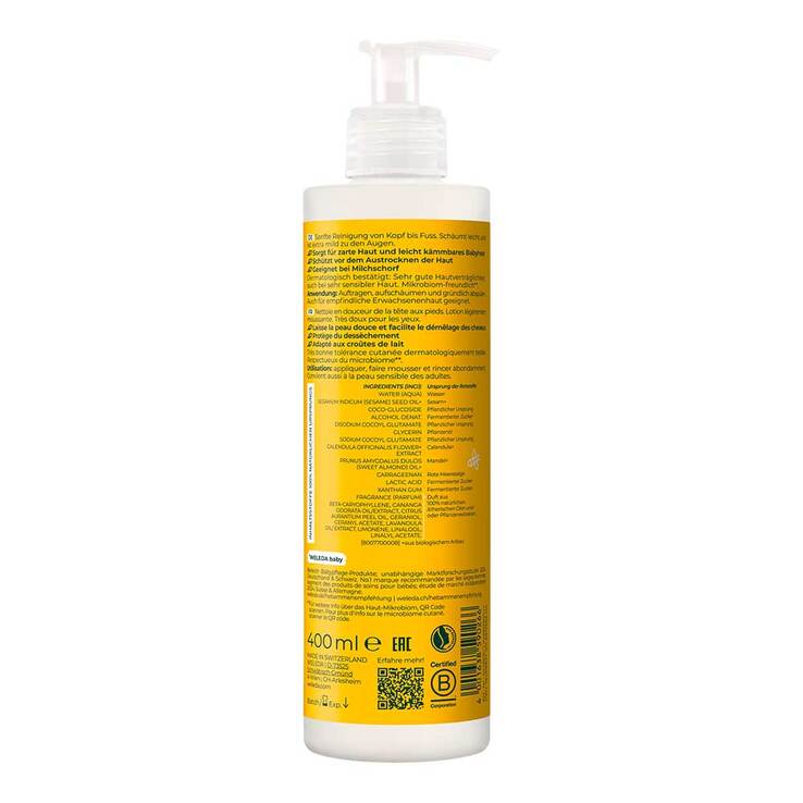 Weleda Calendula Waschlotion & Shampoo, 400 ml