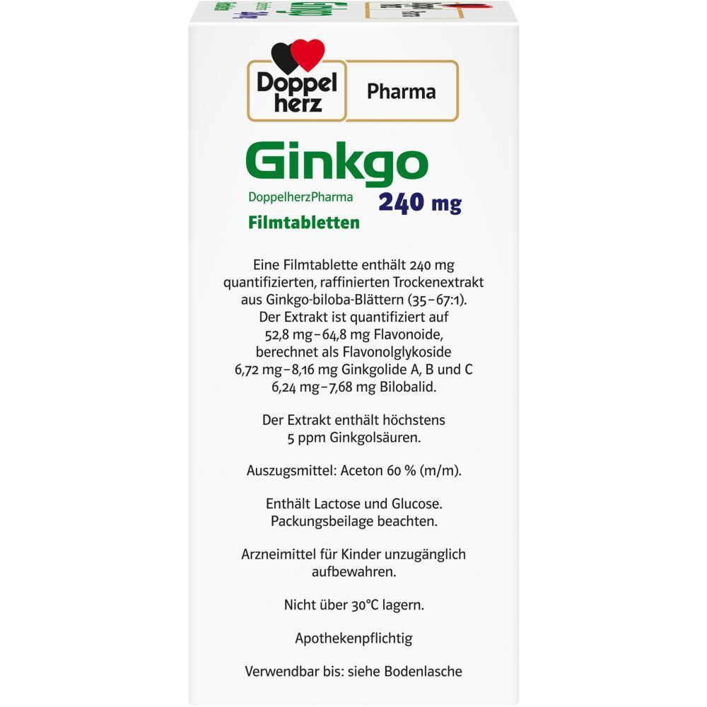 DoppelherzPharma Ginkgo 240 mg