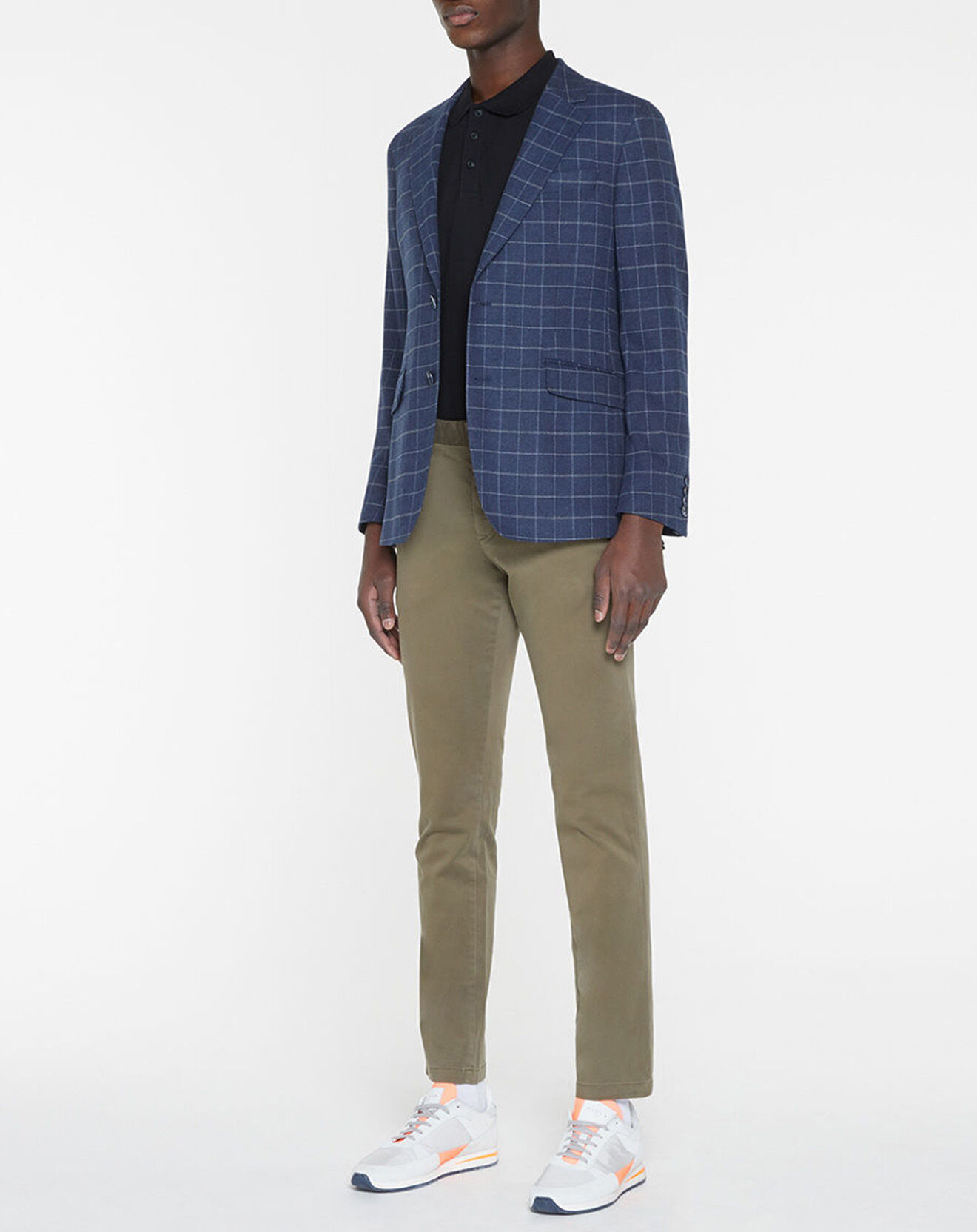 Hackett London Veste à carreaux bleu moyen