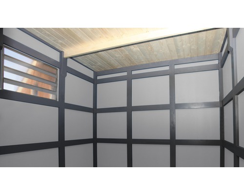 SKAN HOLZ CrossCube tuinhuis Brisbane 2, 253 x 169 cm, leigrijs