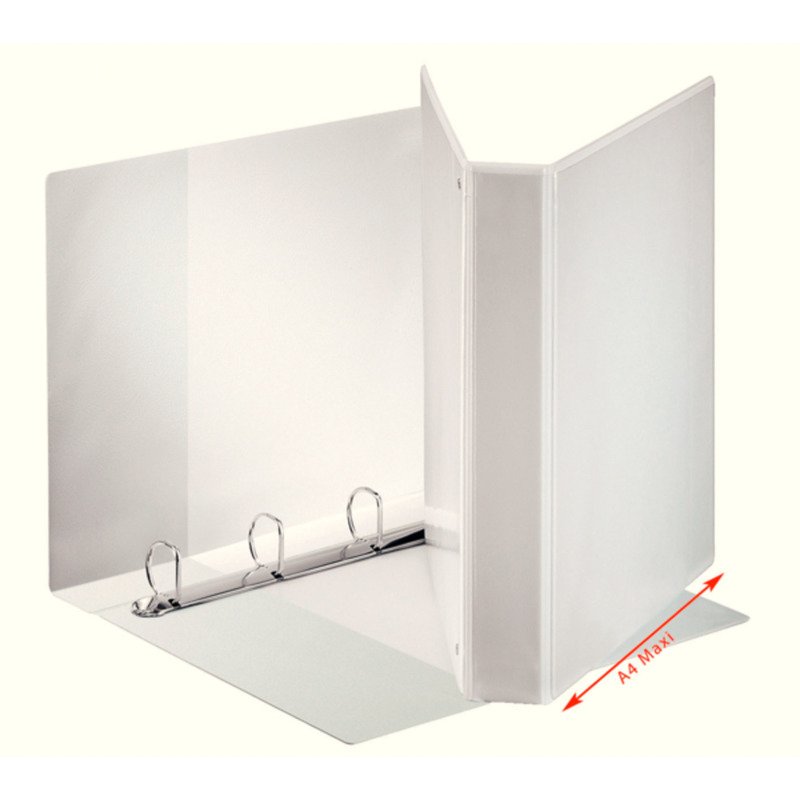 Classeur 4 anneaux cartonné Esselte personnalisable A4+ - Dos 4 cm blanc