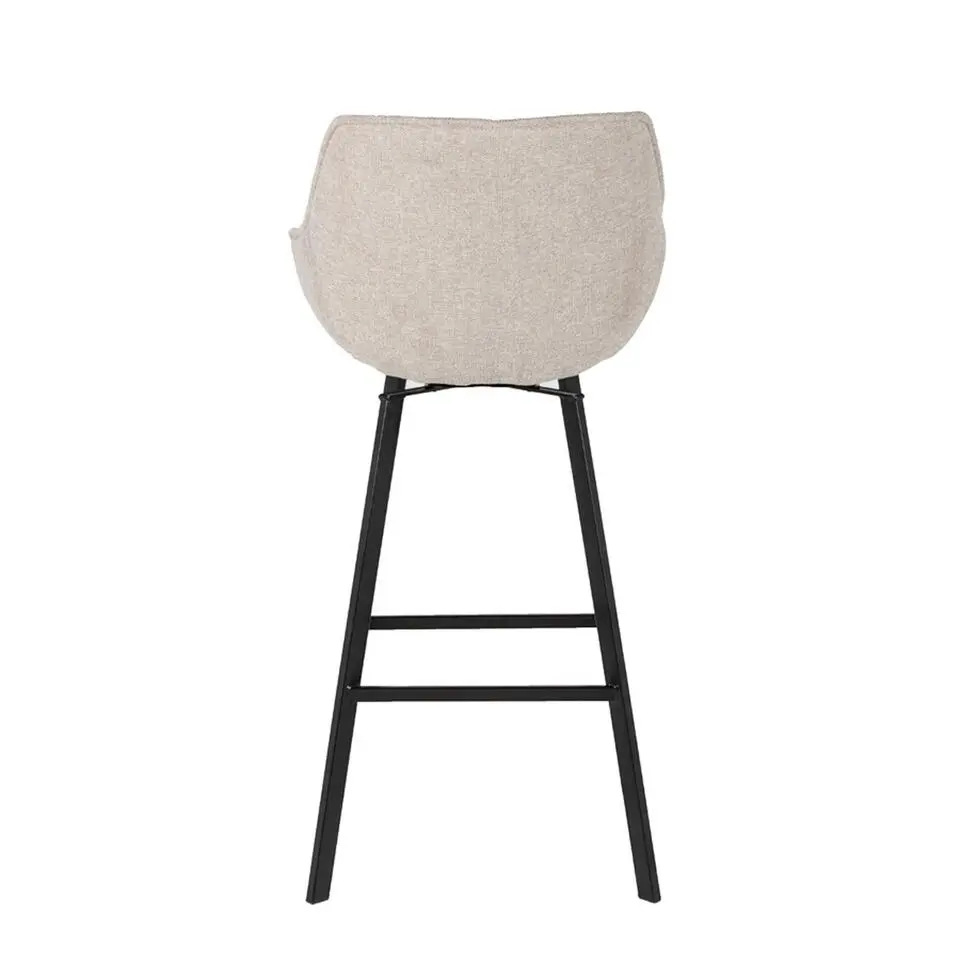 Barkruk Beige Draaibaar - Stof - Zithoogte 74cm - Shannon - Set van 2