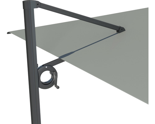 Soluna Jupiter 300 x 300 cm aluminium parasol inclusief LED-verlichting en zonnepaneel