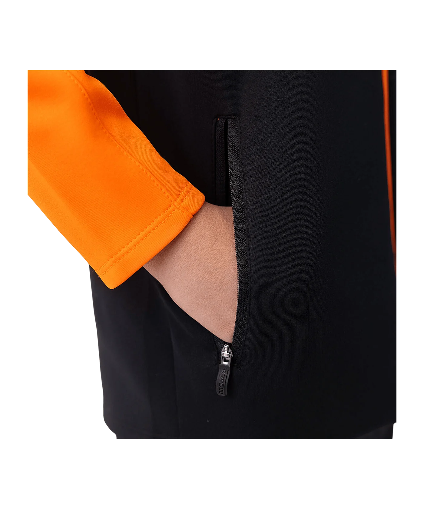 JAKO Icon Kapuzenjacke Kids Schwarz Orange F807