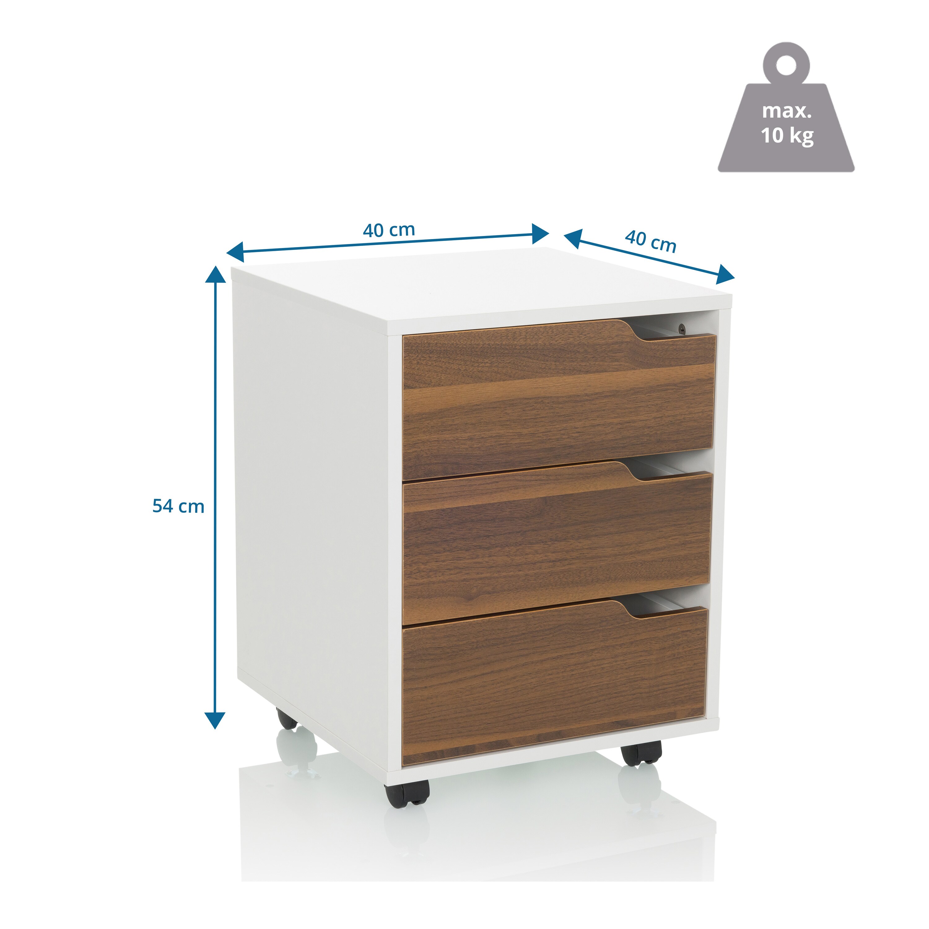 Rollcontainer ORGANISER I Melaminharzbeschichtete Spanplatte hjh OFFICE