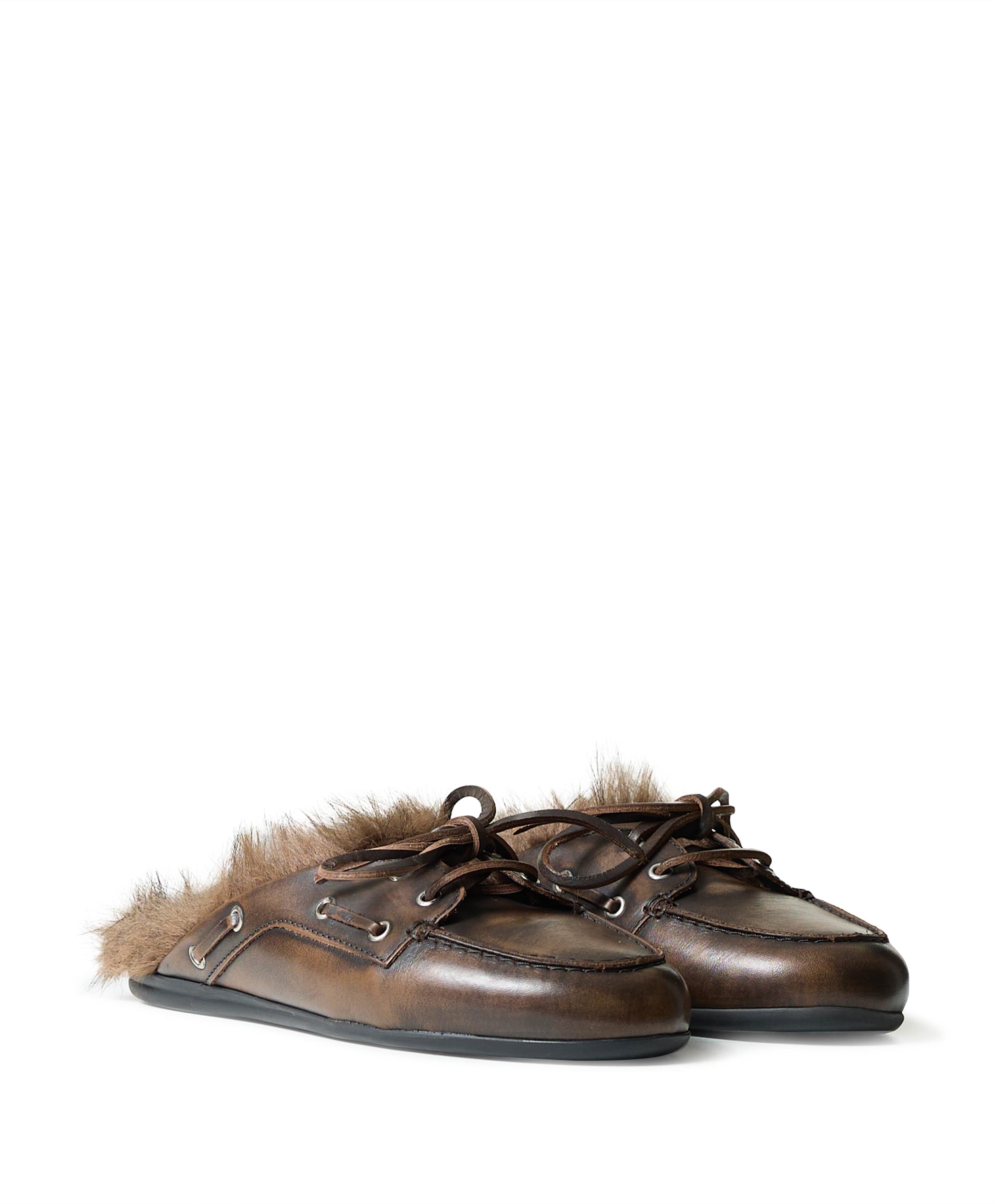 Posa Boat Loafer Mule  dames clogs bruin