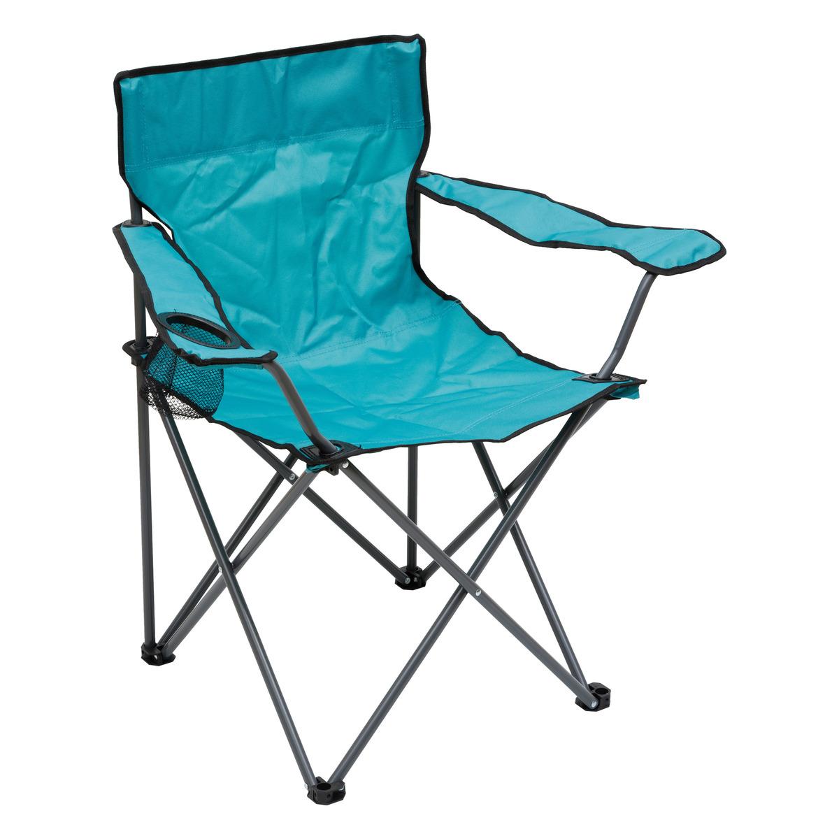 CHAISE DE CAMPING CLIVIA ORANGE JAUNE OU BLEU
