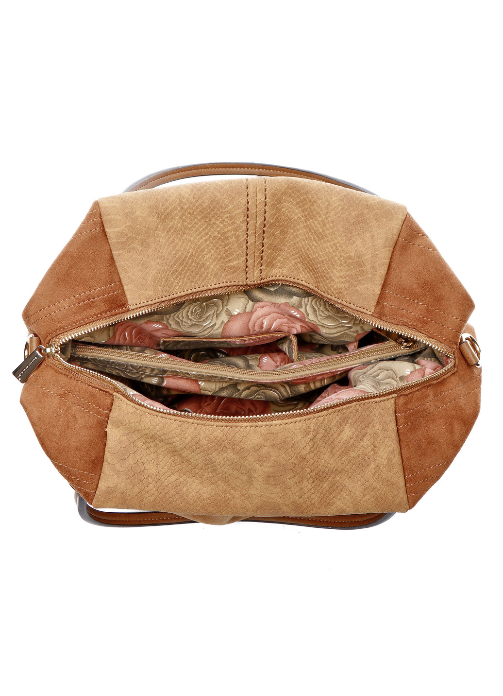 Collezione Alessandro Tasche aus teilweise reptilgeprägtem Veloursmaterial