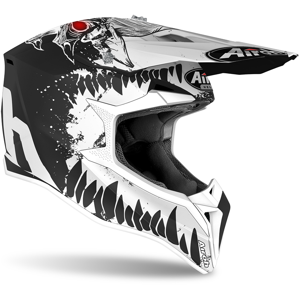 Airoh - Casque enfant Wraap Youth Beast Blanc / Noir
