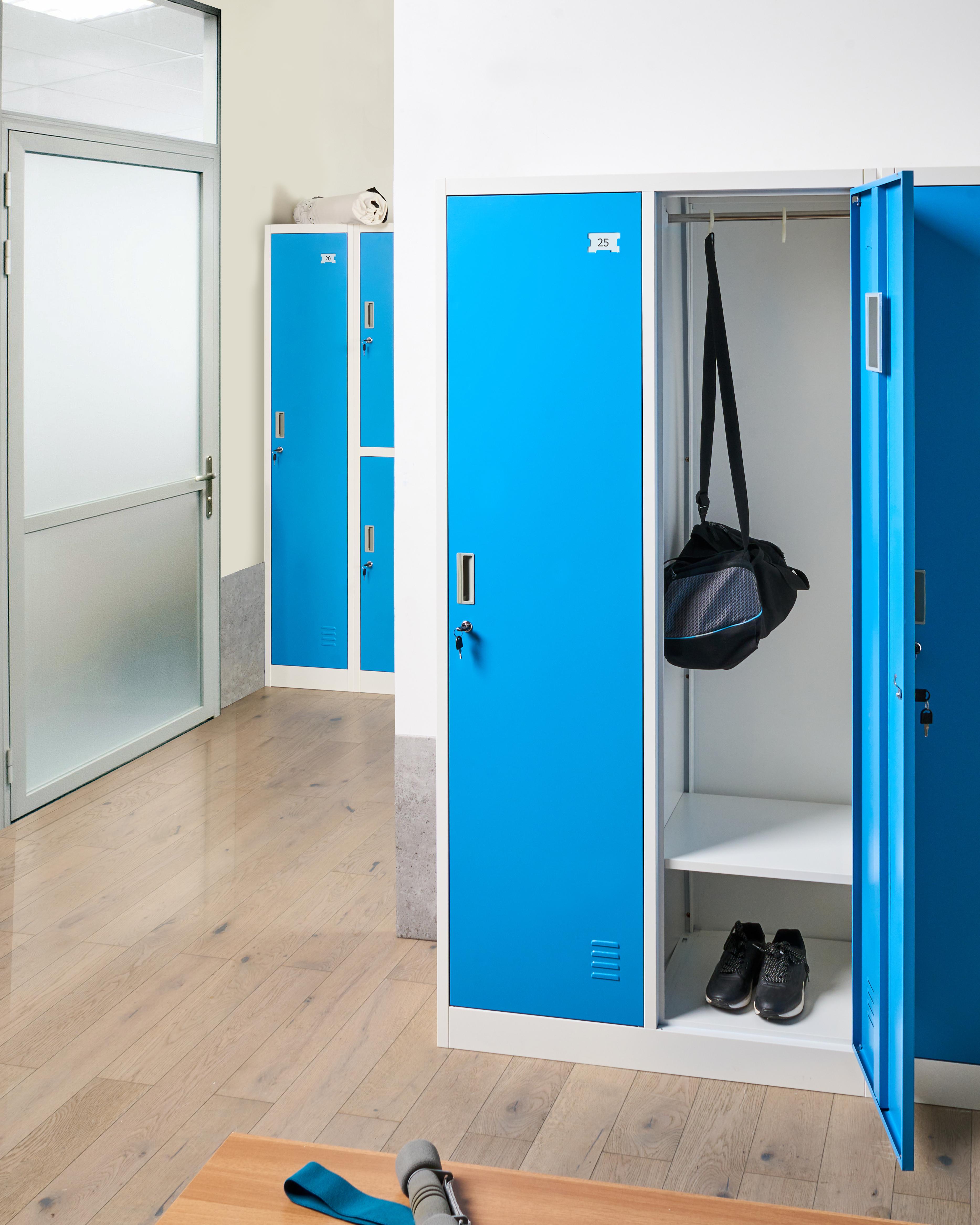 Locker met 2 deuren ATHLETE Metaal Wit/blauw