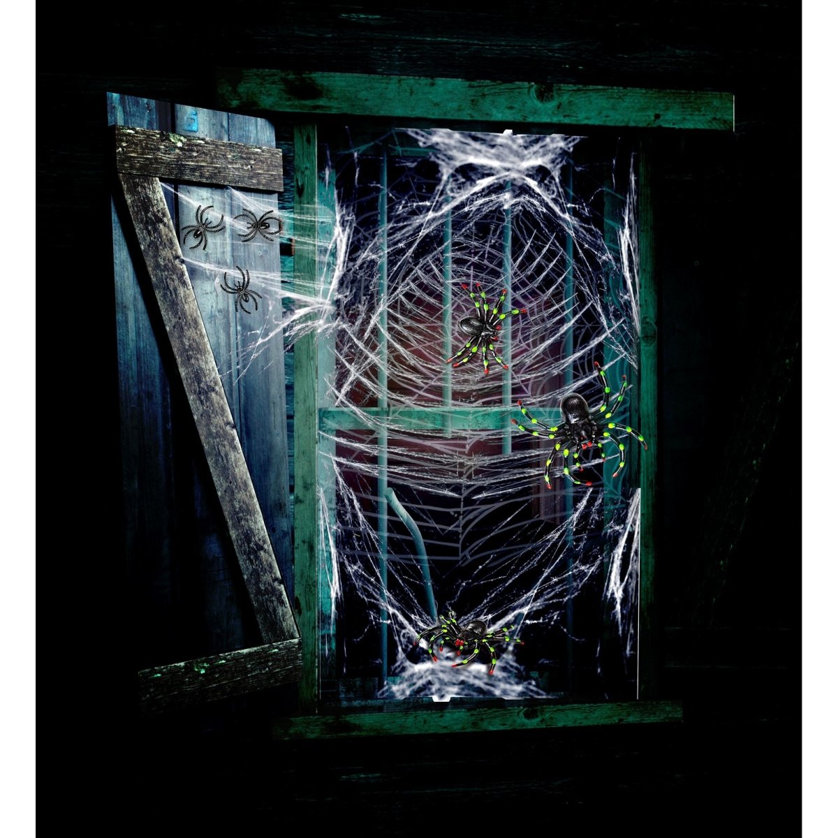 Halloween Spinnenweb Met Spinnen