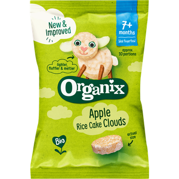 Organix Rijstwafels Apple Rice Cake Clouds 40 g