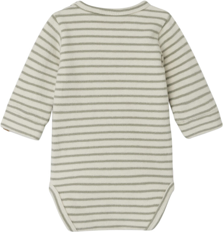 Lil' Atelier NBMTHORO LS SLIM BODY STRIPE LIL Birch/seagrass
