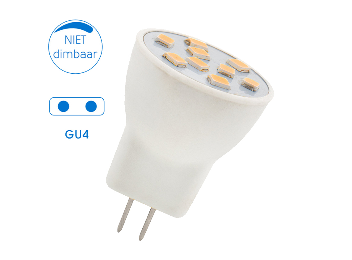 BBA GU4 12VDC 1,2W LED - 2 stuks