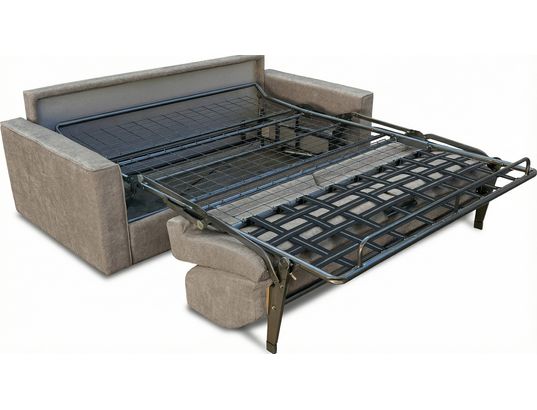 CITY - Canapé lit Gaston 3 pl. grege L189 matelas 140x190 H14cm