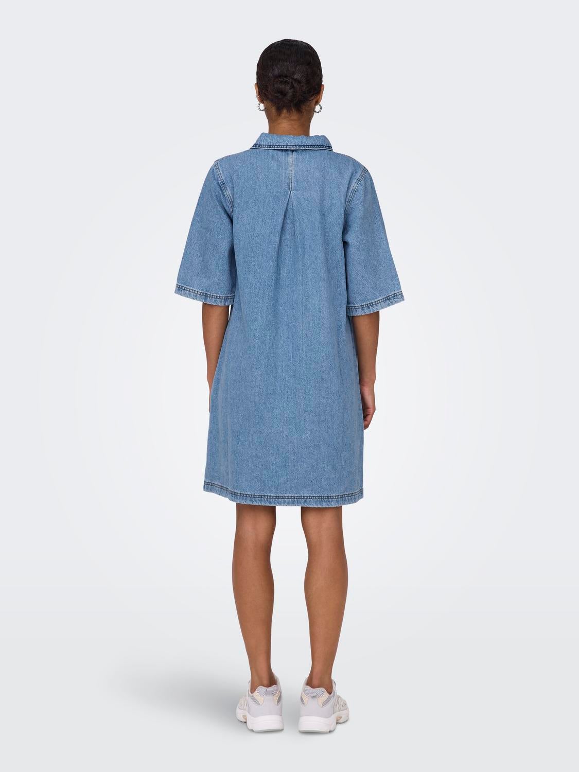 ONLGRY Kurzes Kleid Light Blue Denim