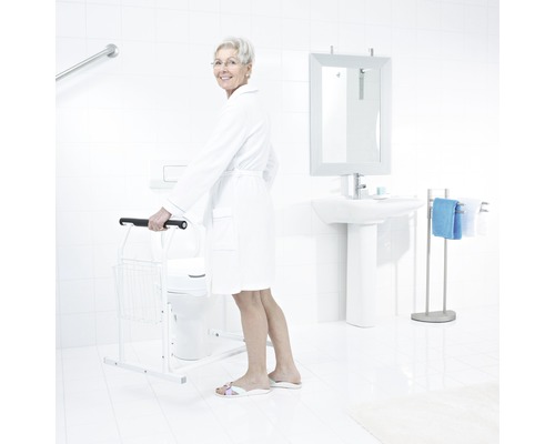 RIDDER Mobiele toiletstandaard SAM met opbergmand, wit