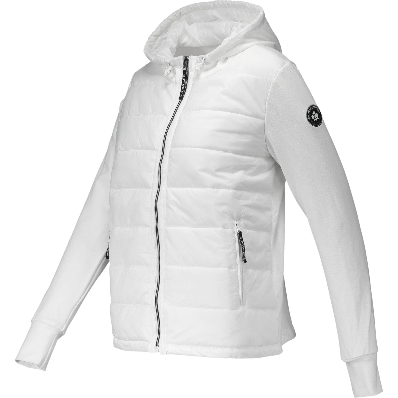 North Valley Damen-Hybridjacke mit Kapuze XL, dunkelblau